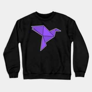 Flying Bird Origami Sticker Style Design Crewneck Sweatshirt